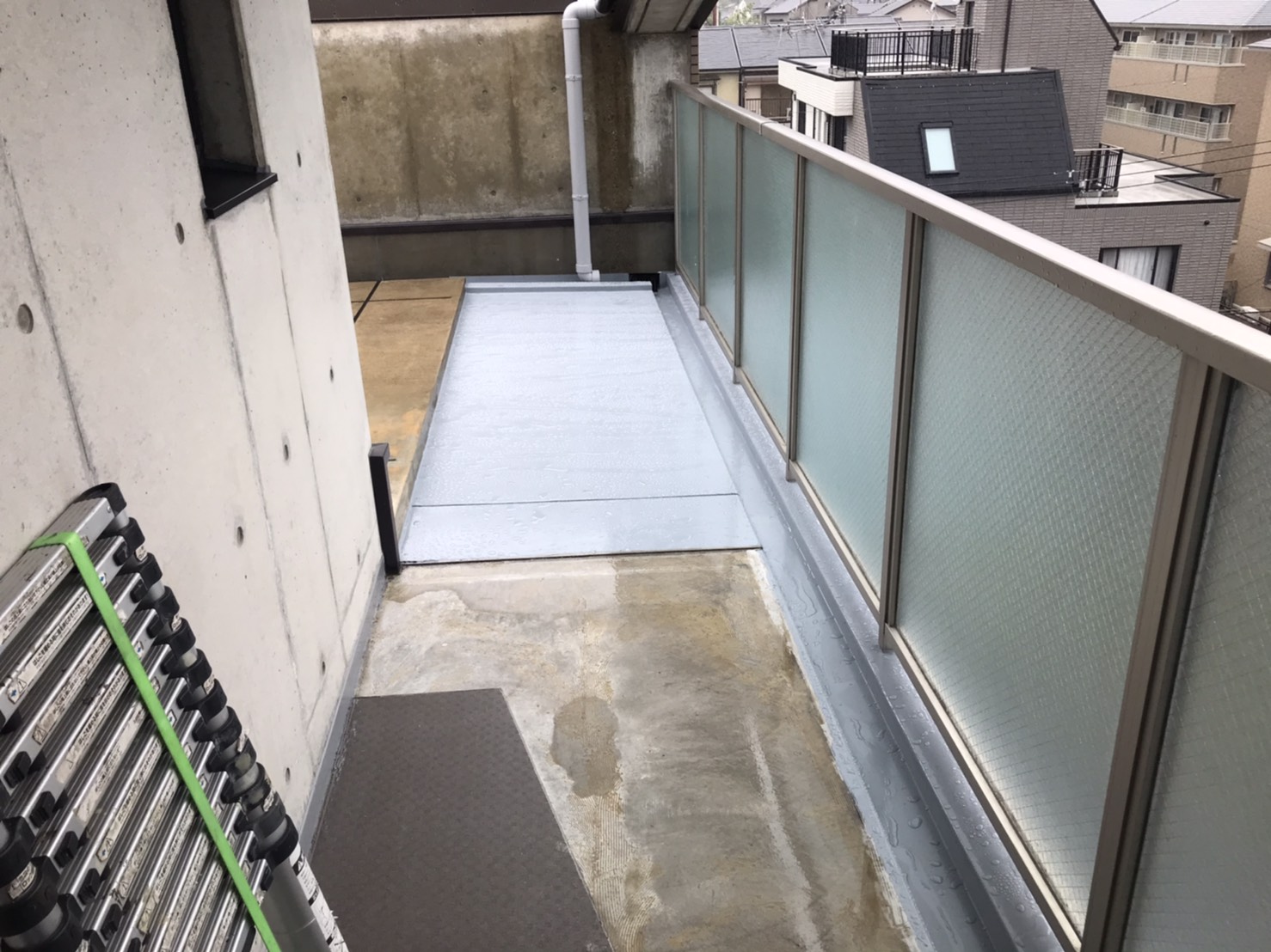 西京区住宅公社マンション外部階段防水完了