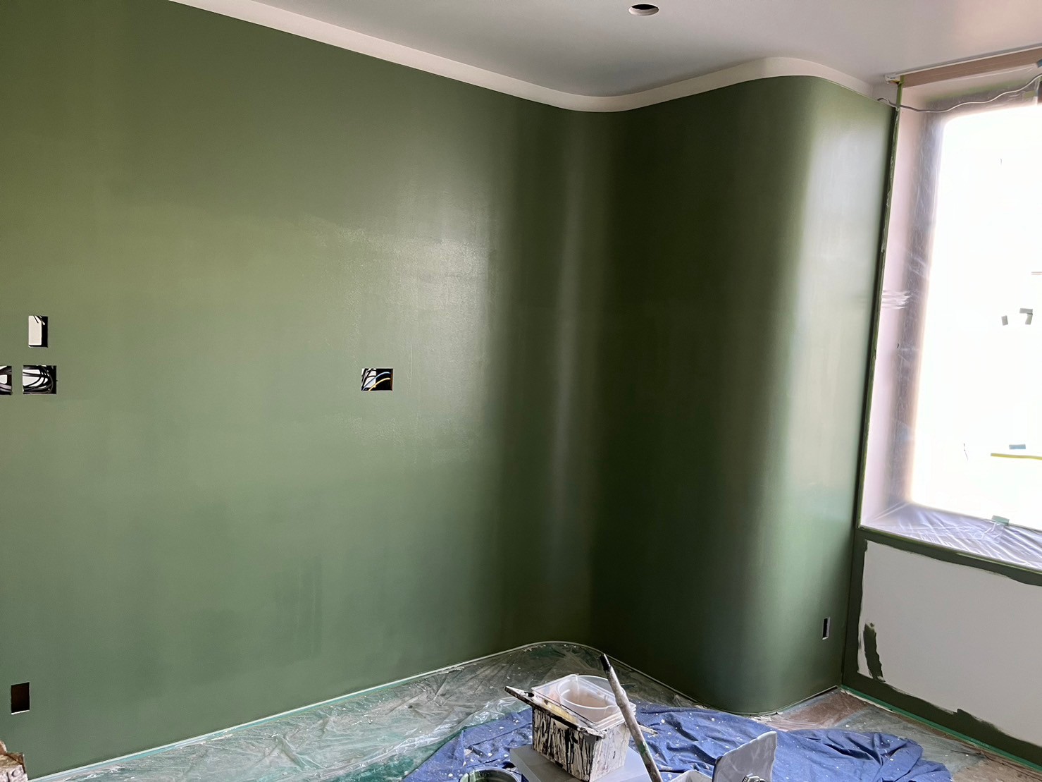 京都市テナント店舗内装中塗り