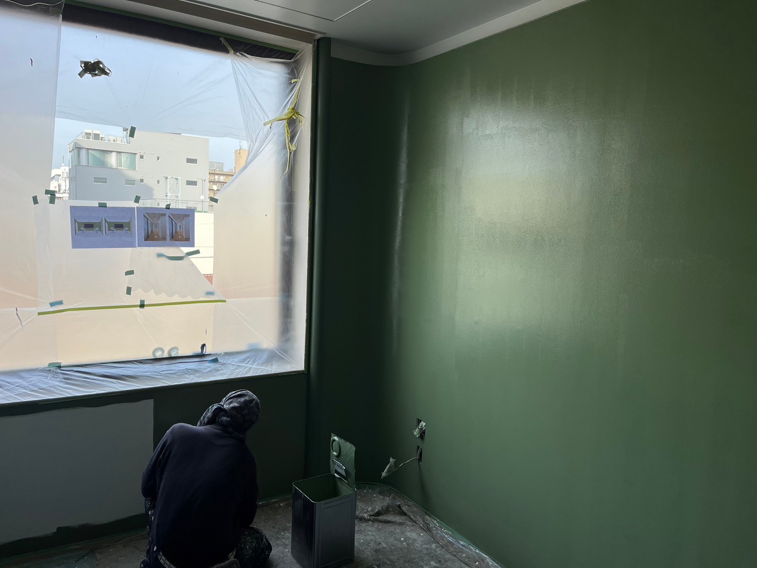 京都市テナント店舗内装中塗り