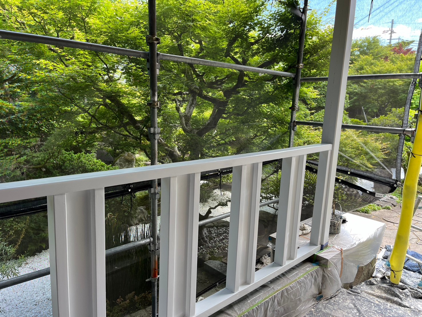 左京区無機塗料塗装下塗り