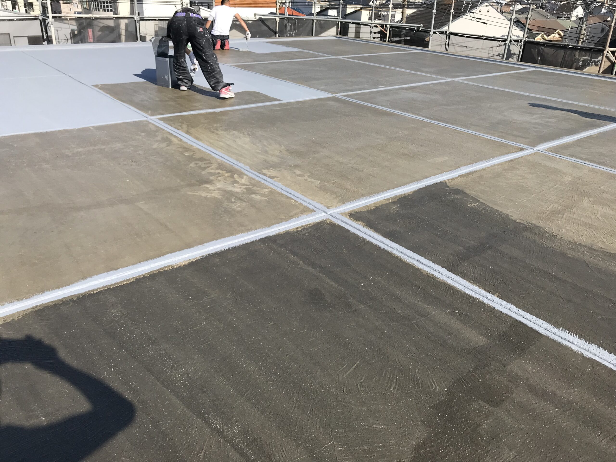京都府向日町N邸様｜防水塗装工事｜中・上塗り【正木建装】