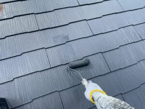 左京区の無機塗料上塗り写真