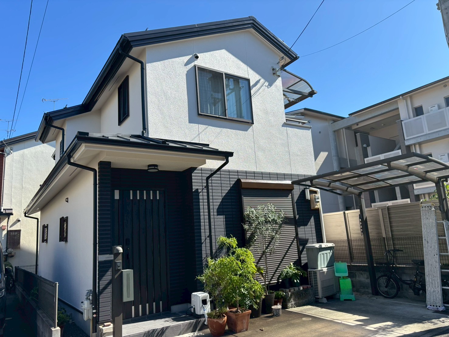 京都市左京区の外壁塗装・屋根塗装のビフォーアフター１