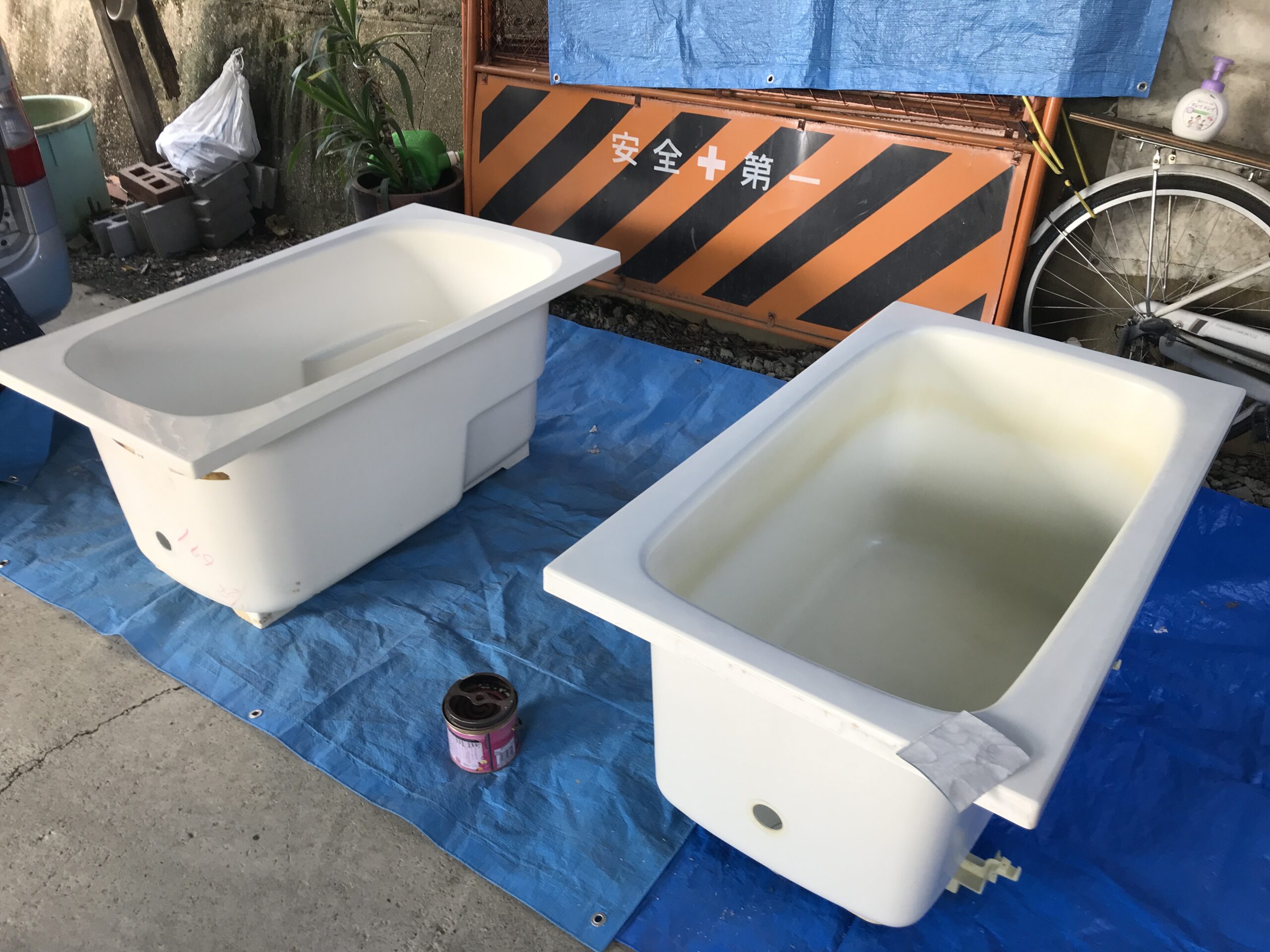 京都で、ユニットバス湯舟の現状写真1