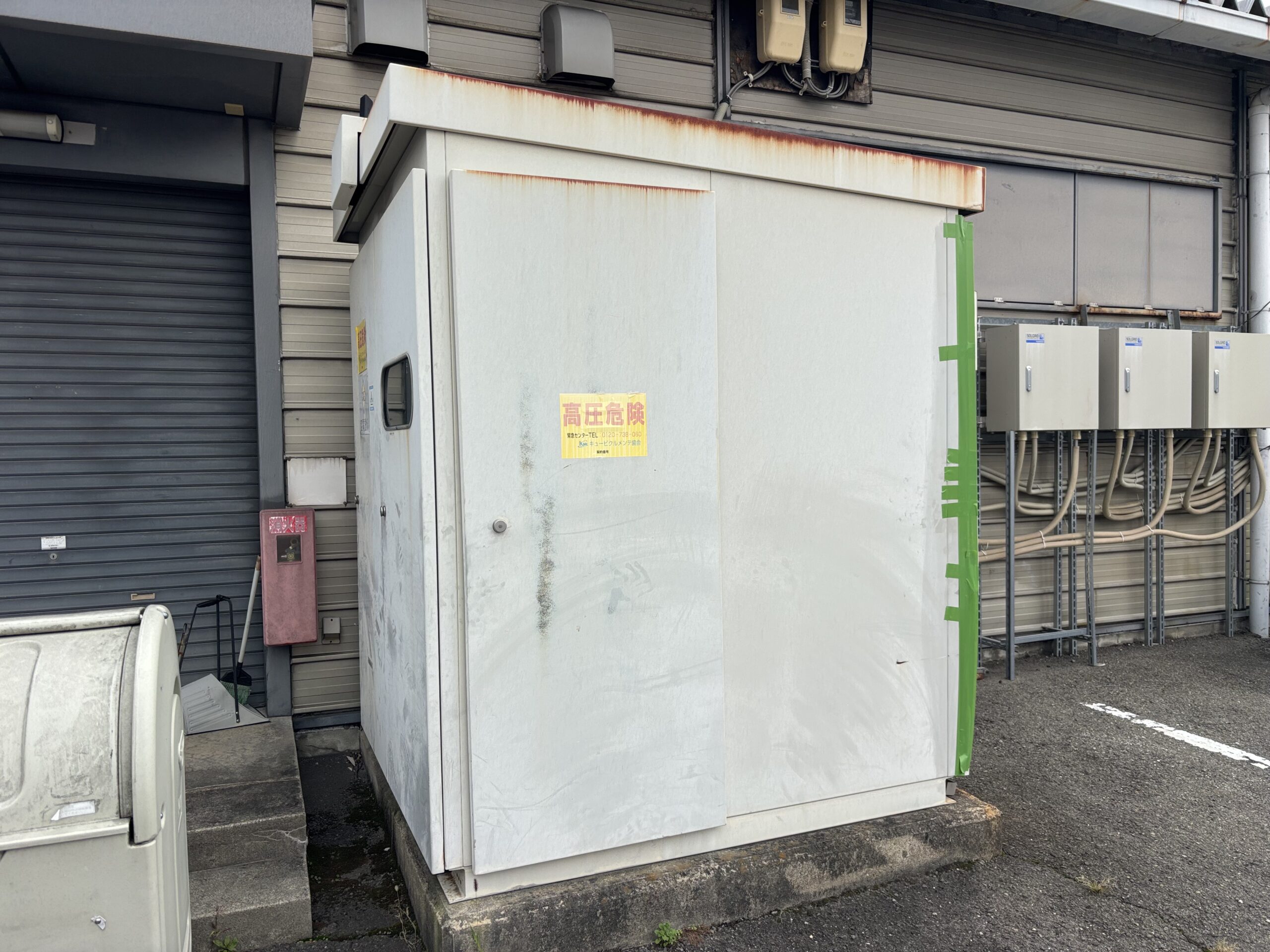 京都市伏見区の店舗変電キュービクル現状1