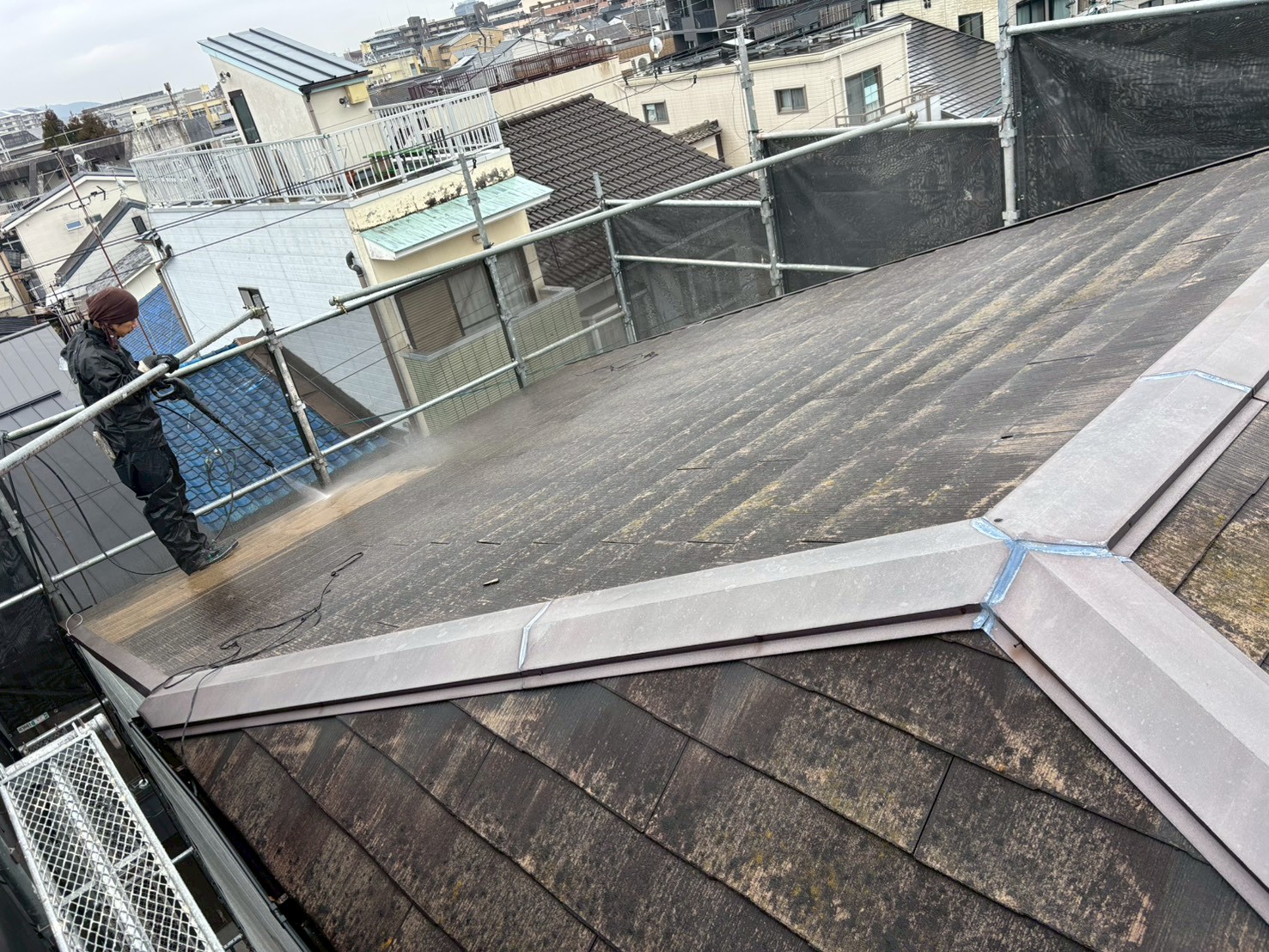 京都市左京区い邸様の屋根塗装現状2