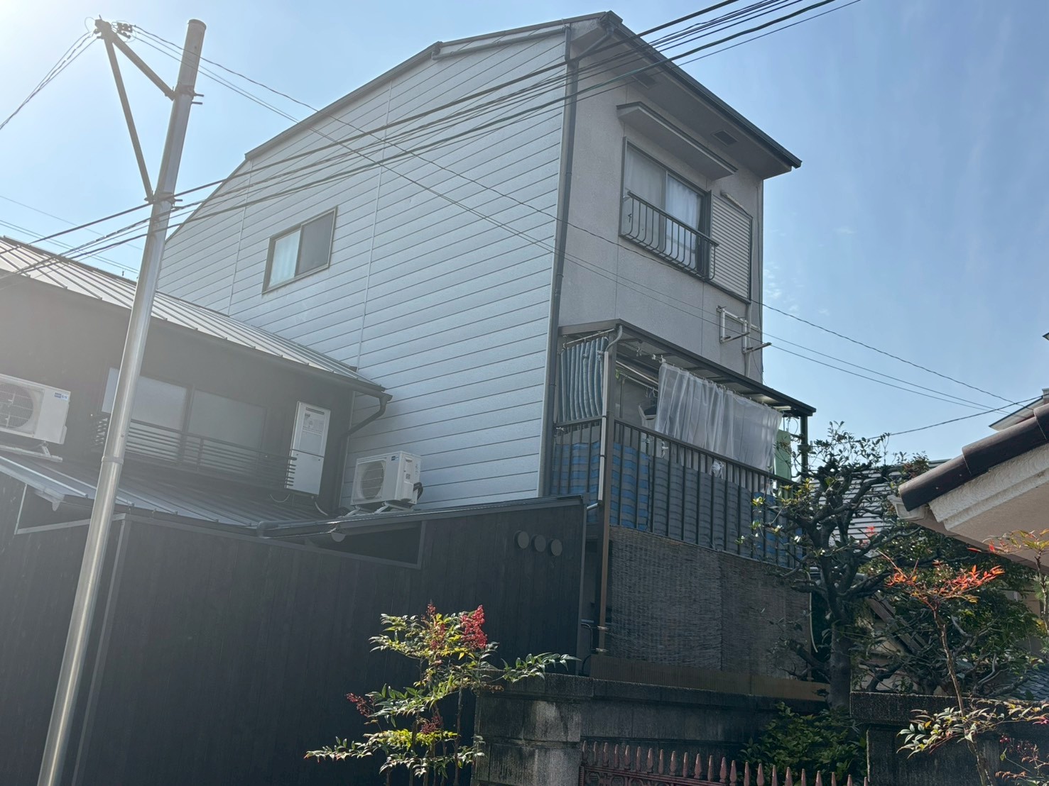 京都市左京区 I邸の現状　裏・サイディング面